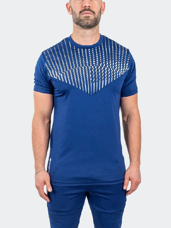 Weekend Deals That Thrill Maceoo Stretch Tshirts | Tee Shield Blue
