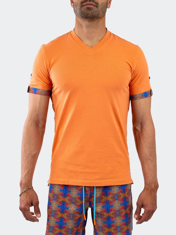 Weekend Bargains to Indulge In Maceoo Stretch Short-Sleeve Tshirts | V-Neck Vivaldi Solid37 Orange Weekend Bargains to Indulge In Maceoo Stretch Short-Sleeve Tshirts | V-Neck Vivaldi Solid37 Orange