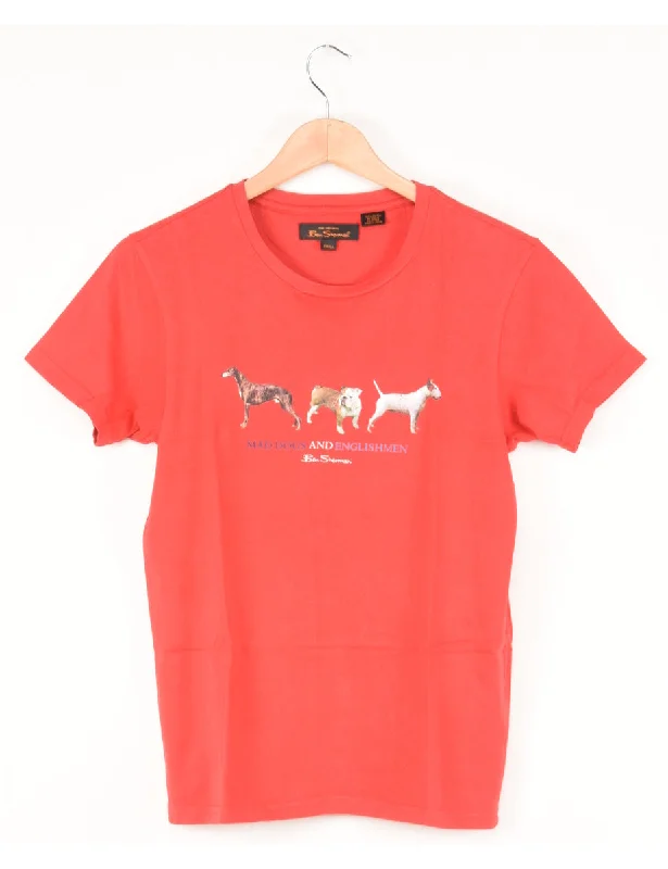 Weekend Specials to Celebrate Mad Dogs & English Men Printed Red T-Shirt - S