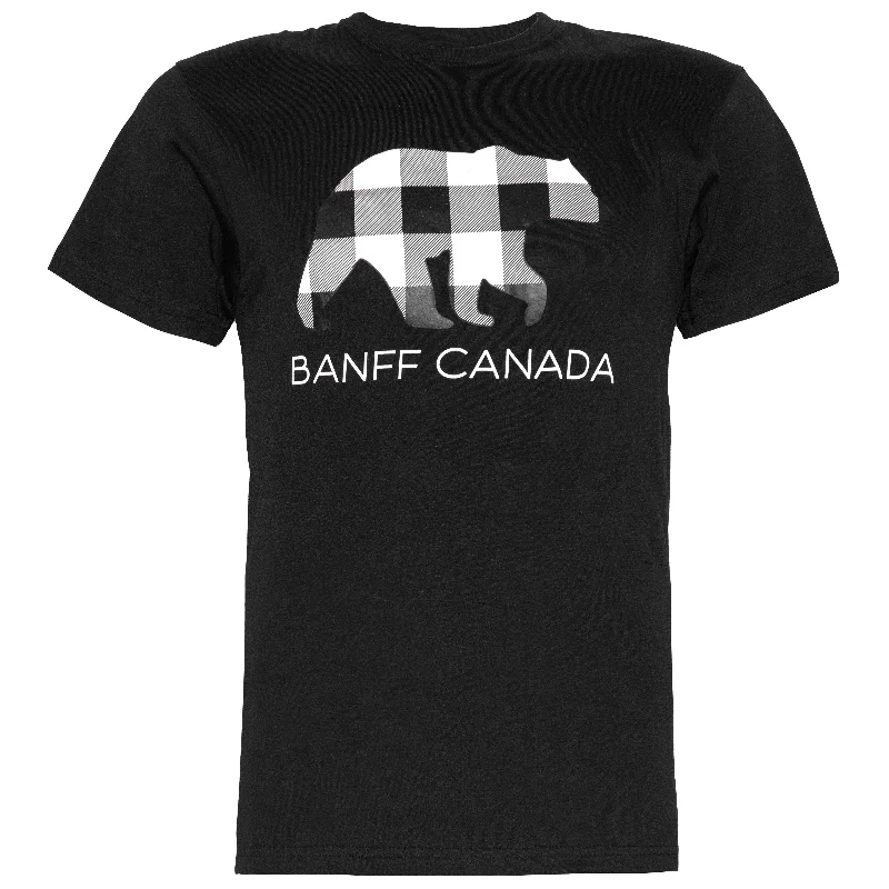 Midnight Madness Classic Black Bear T-Shirt with Banff Canada