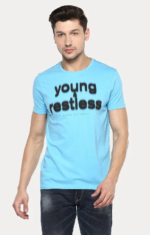 Value Pack Spykar Aqua Printed Slim Fit Men T-Shirts