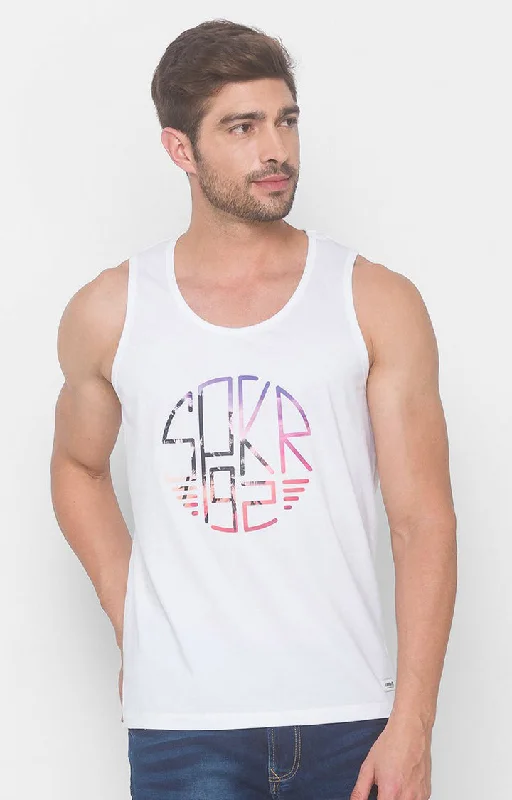 Deep Savings Spykar Men Casual Dusty White Cotton T-Shirts