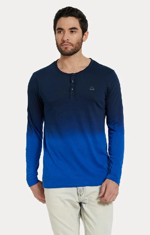 Weekend Savings Delight Spykar Blue Colourblock Slim Fit Men T-Shirts