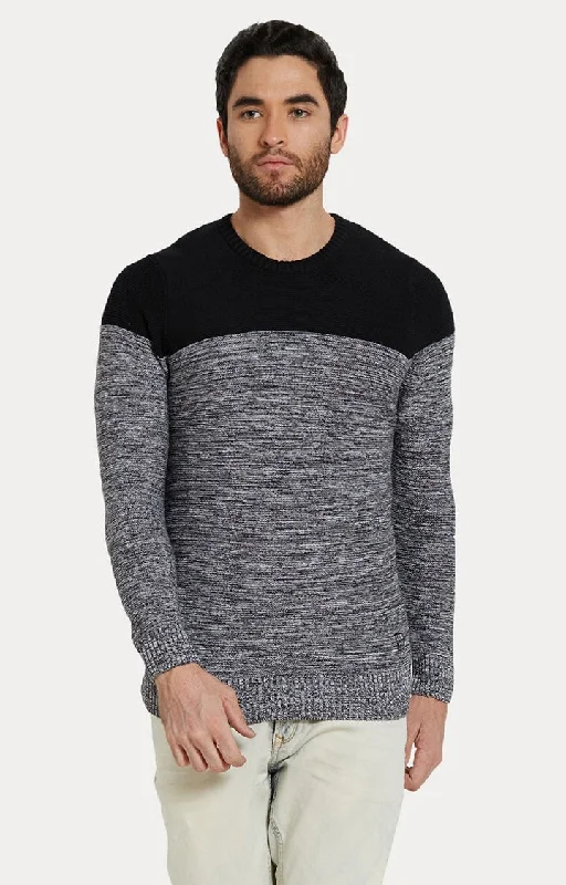 Weekend Bargains Await You Spykar Black & Grey Melange Slim Fit Men T-Shirts