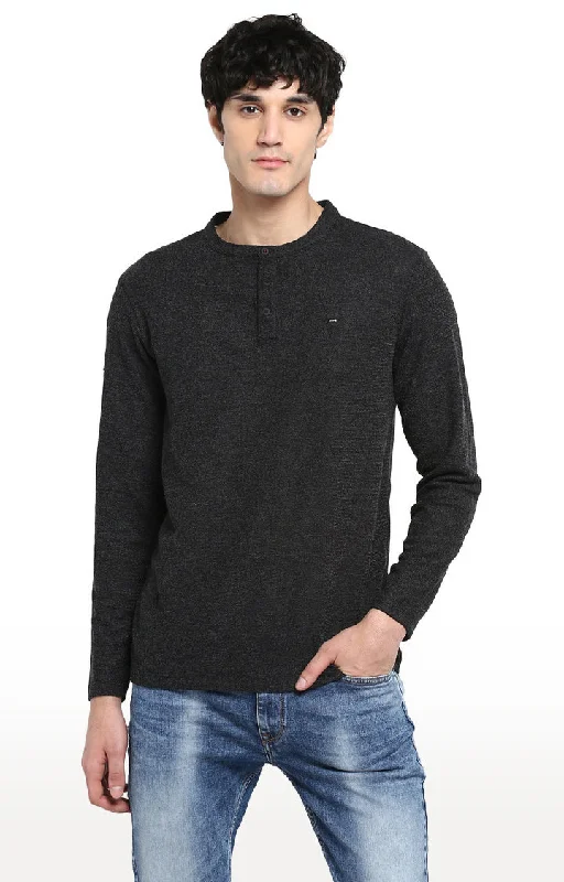 Weekend Deals That Impress Spykar Grey Melange Slim Fit Men T-Shirts