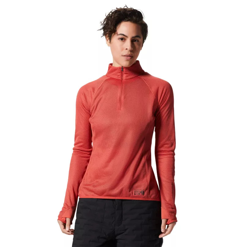 Mountain Hardwear Women's AirMesh 1/2 Zip Pullover - Calla - XL