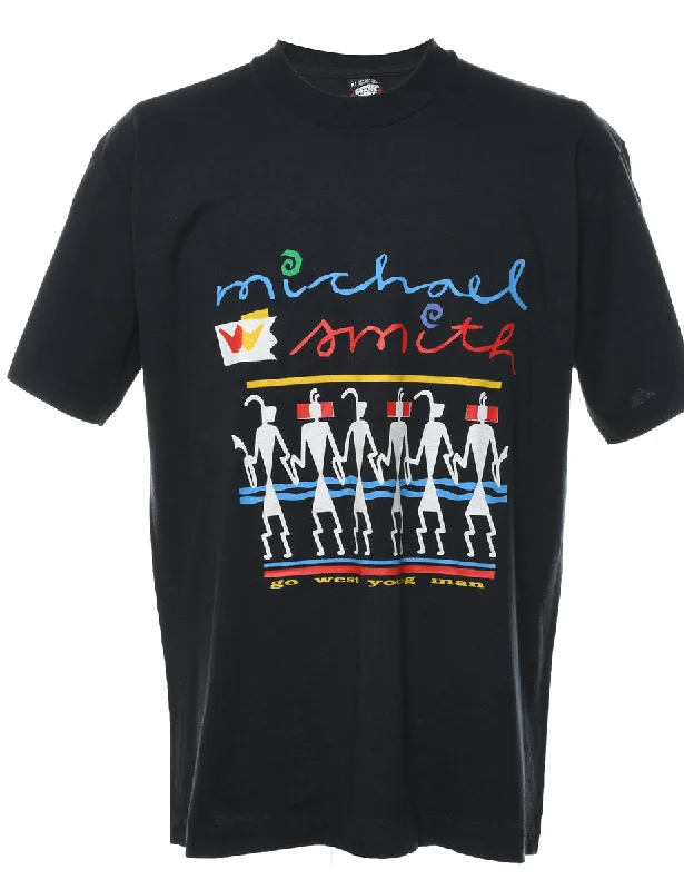 Weekend Discounts to Love Multi-Colour Micheal Smith Design T-Shirt - XL