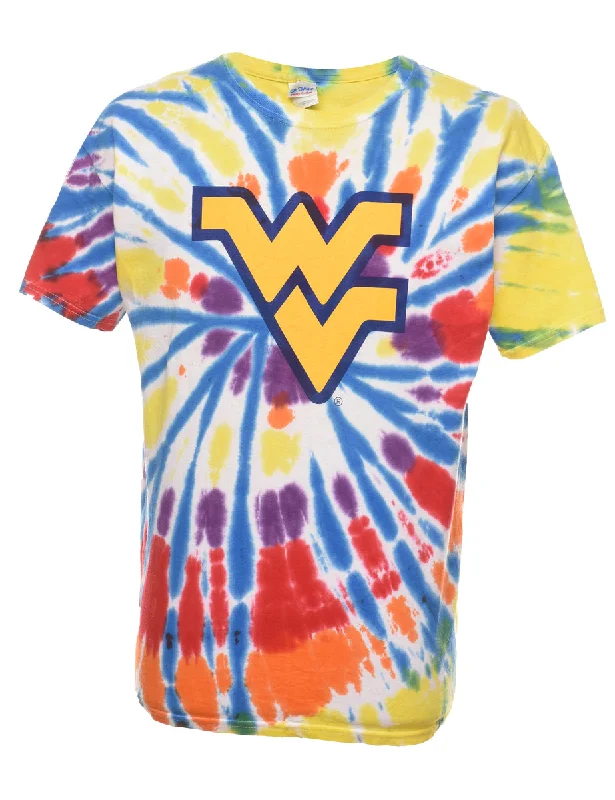 Weekend Deals That Amaze Multi-colour Tie Dye Design T-shirt - L