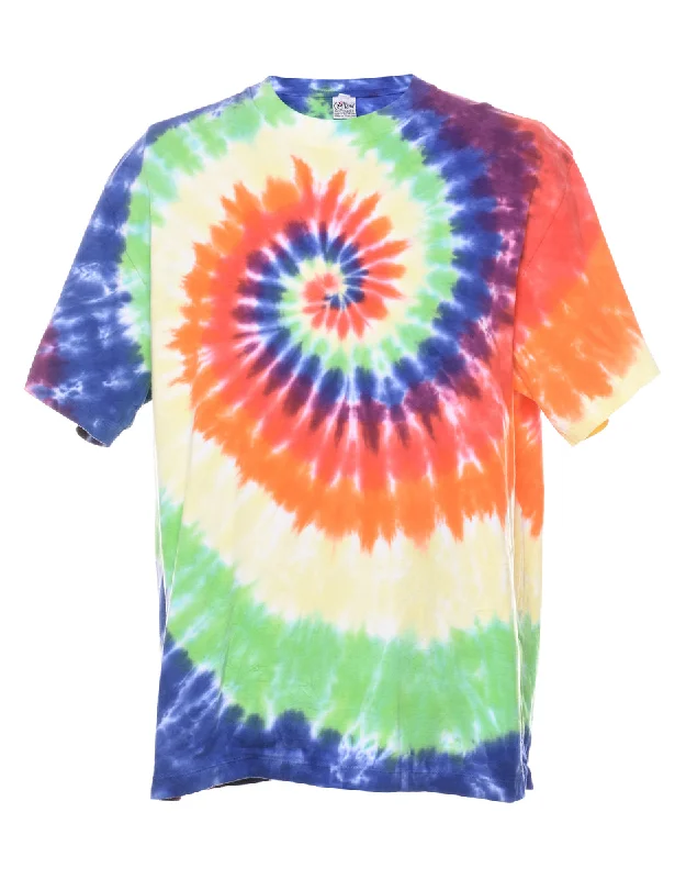 Weekend Discounts You Deserve Multi-colour Tie Dye T-shirt - L