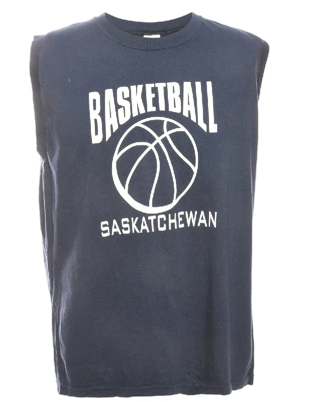 Pay Less Navy Basketball Sports T-shirt - L