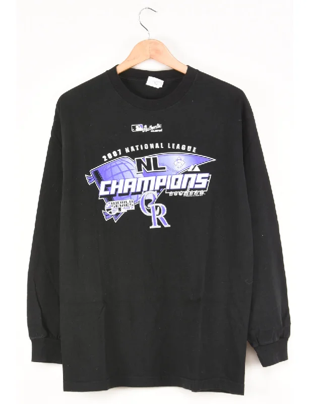 Weekend Specials to Relish NBA Rockies Champions Black & Purple Printed T-shirt - L