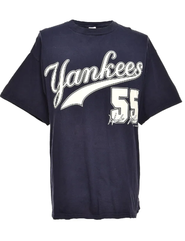 Weekend Offers That Excite New York Yankees Baseball Navy Sports T-shirt - L