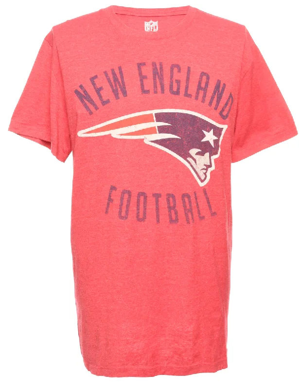 Weekend Bargains to Snag NFL Patriots Red Sports T-shirt - M