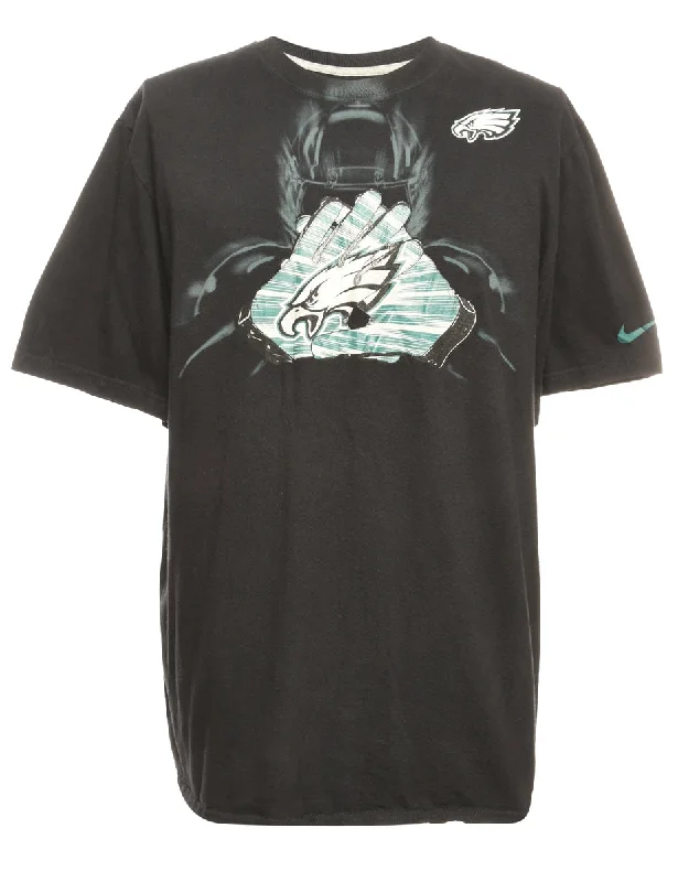 Lowest Rates Nike Black Printed NFL Sports T-shirt - M