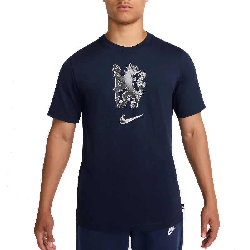 Nike Chelsea Lion Crest Logo T-Shirt 24/25 (Navy)