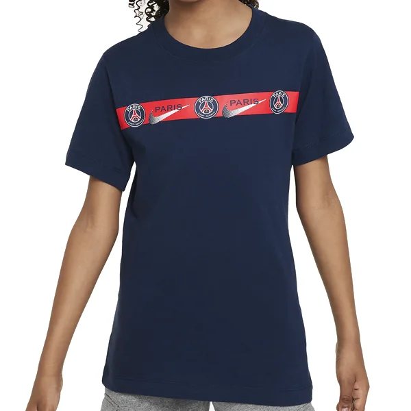 Nike Youth Paris Saint-Germain Logos T-Shirt (Midnight Navy)