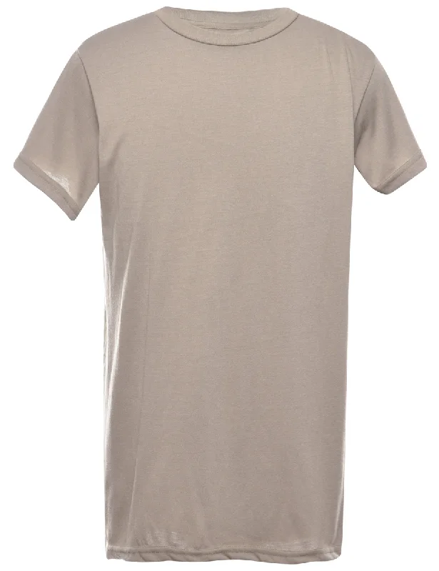 Shop and Save Olive Green Plain T-shirt - M