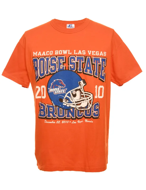 Weekend Specials to Snag Orange Russell Athletic Boise State Broncos Sports T-shirt - M