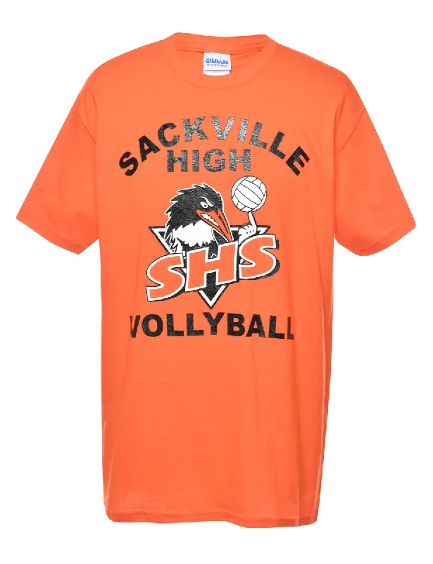 Value Pack Orange Sackville High Vollyball Printed T-shirt - M