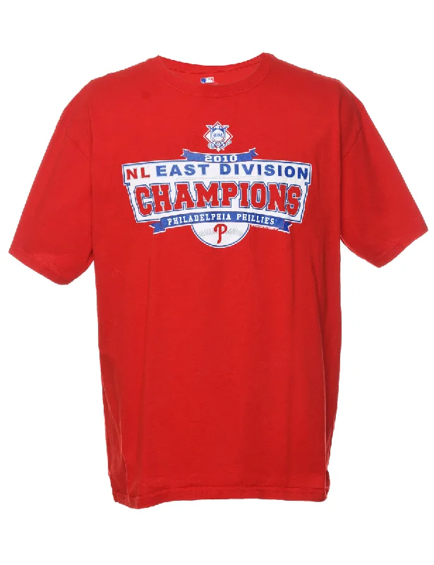 Weekend Discounts to Grab Philadelphia Phillies MLB Printed T-shirt - XL