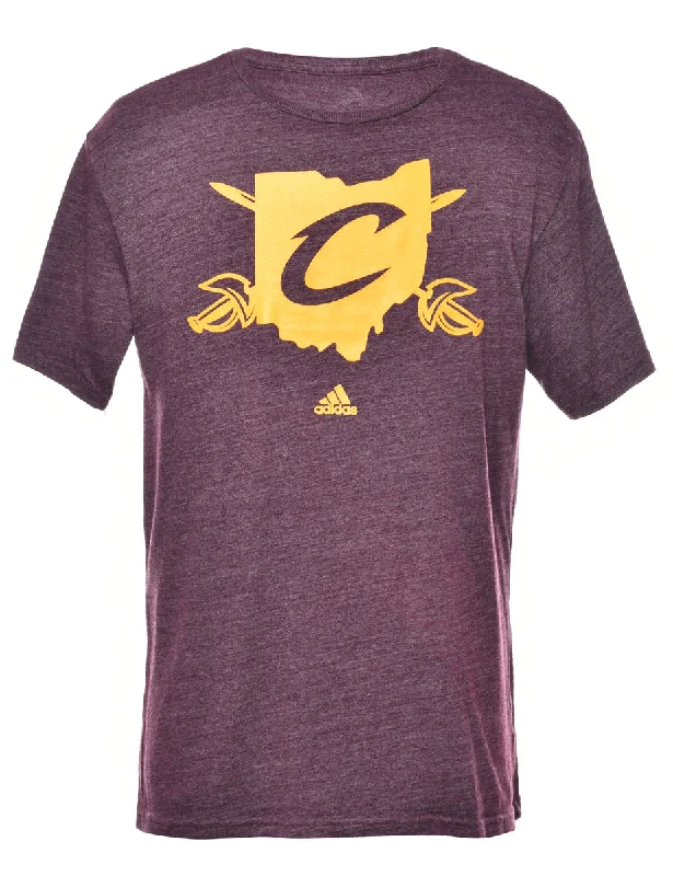 New Arrival Plum Printed T-shirt - M