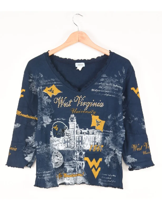 Weekend Discounts to Indulge In Printed West Virginia Printed T-shirt - L
