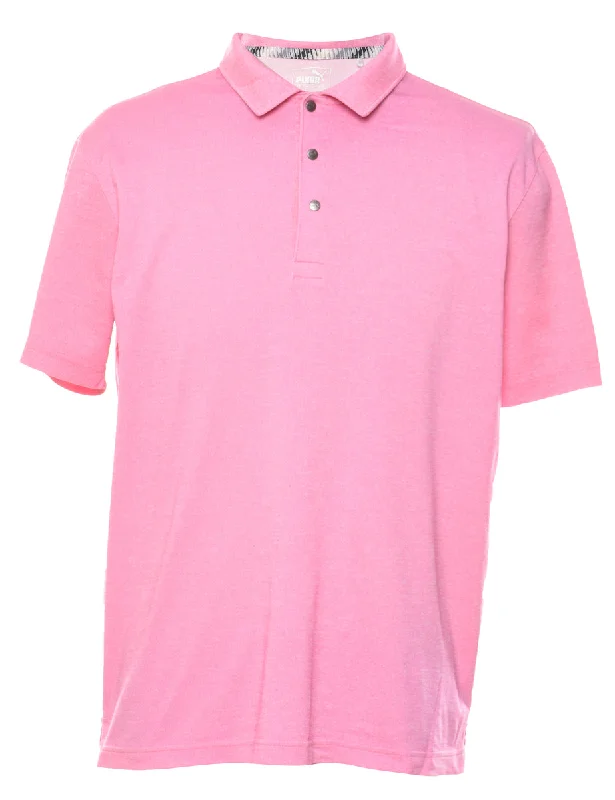 Time-Sensitive Puma Pink Polo Shirt - L