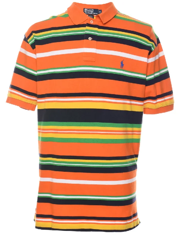 Flash Deal Ralph Lauren Striped Multi-Colour Polo Shirt - XL