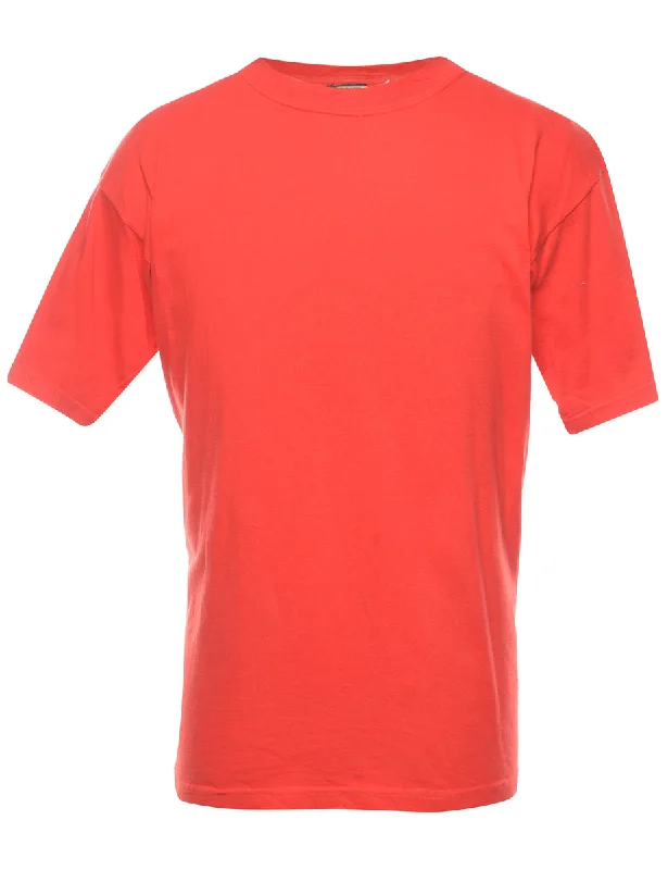 Today's Deal Red Plain T-shirt - L