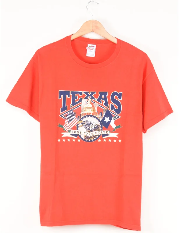 Weekend Savings Sensation Red Texas Print T-shirt - L