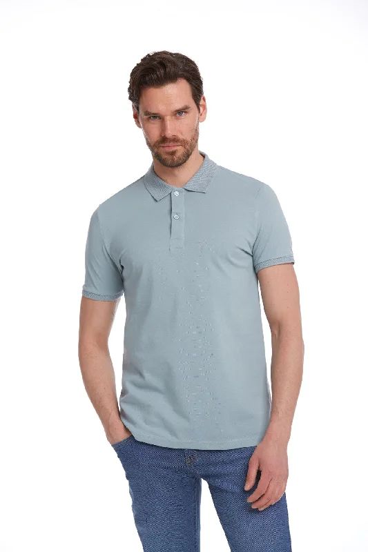 Hot Buy Regular Fit Blue Cotton Polo T-Shirt