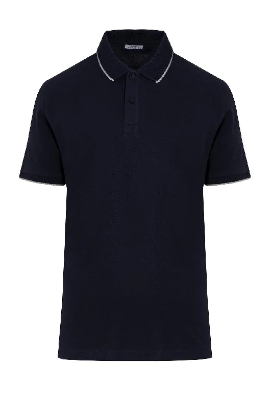 Midnight Madness Regular Fit Cotton Blend Navy Polo T-Shirt
