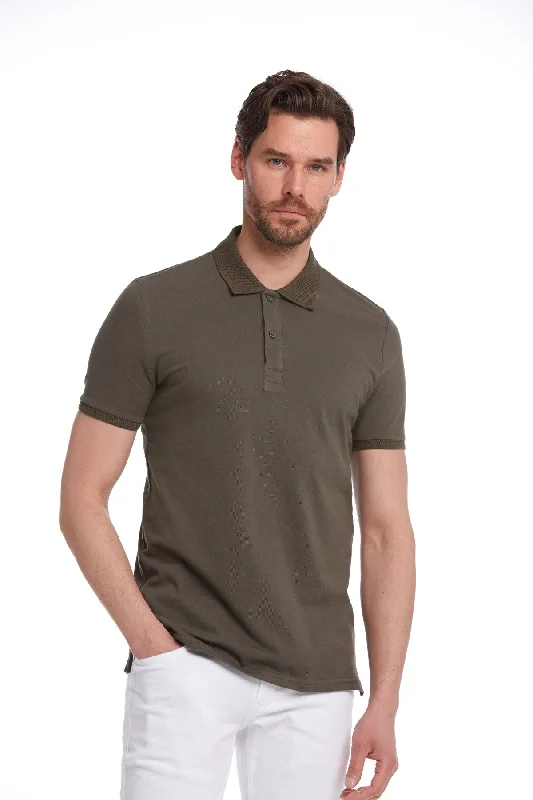 Instant Deal Regular Fit Khaki Basic Cotton Polo T-Shirt