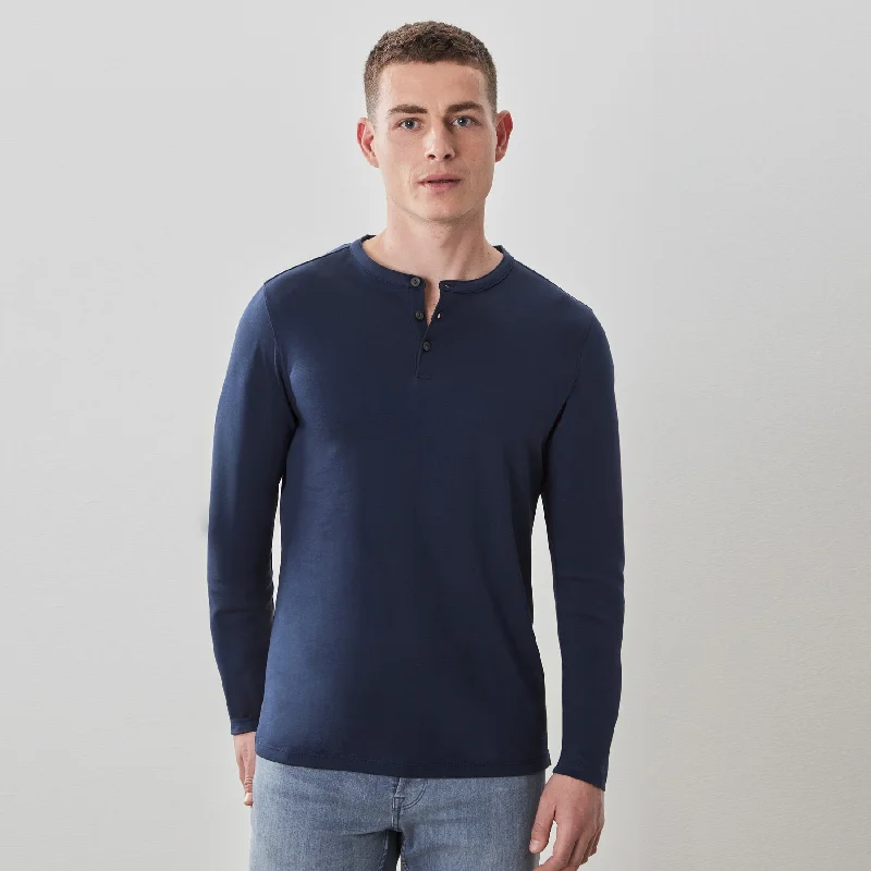Limited Offer Robert Barakett The Barakett Long Sleeve Henley Shirt