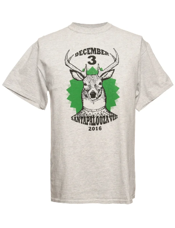Weekend Specials to Indulge In Santapalooza Printed T-shirt - M