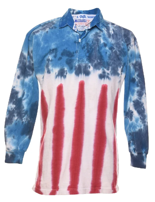 Markdown Sale Tie Dye Design Rugby Shirt - L