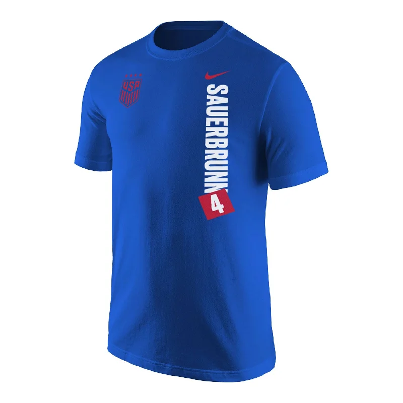 Men's Nike USWNT Vertical Sauerbrunn Royal Tee