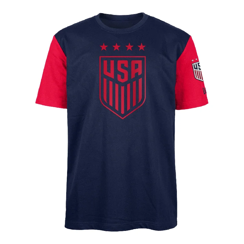 Men's New Era USWNT Crest Navy Tee