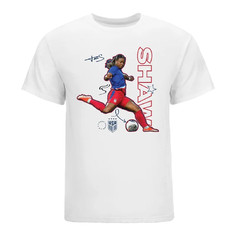 Unisex USWNT Jaedyn Shaw White Tee