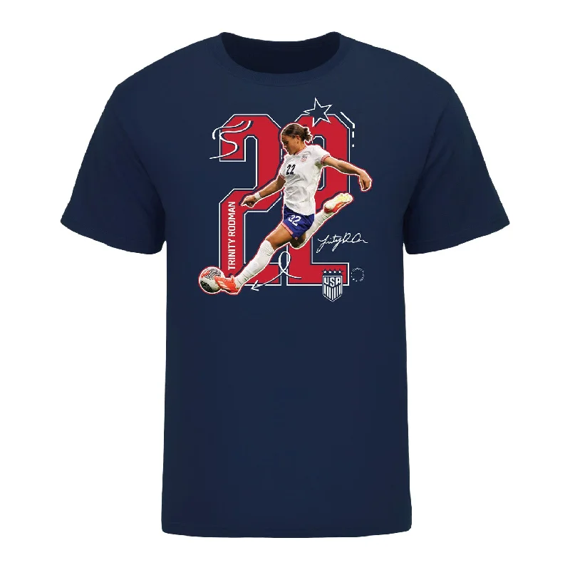 Unisex USWNT Trinity Rodman Navy Tee