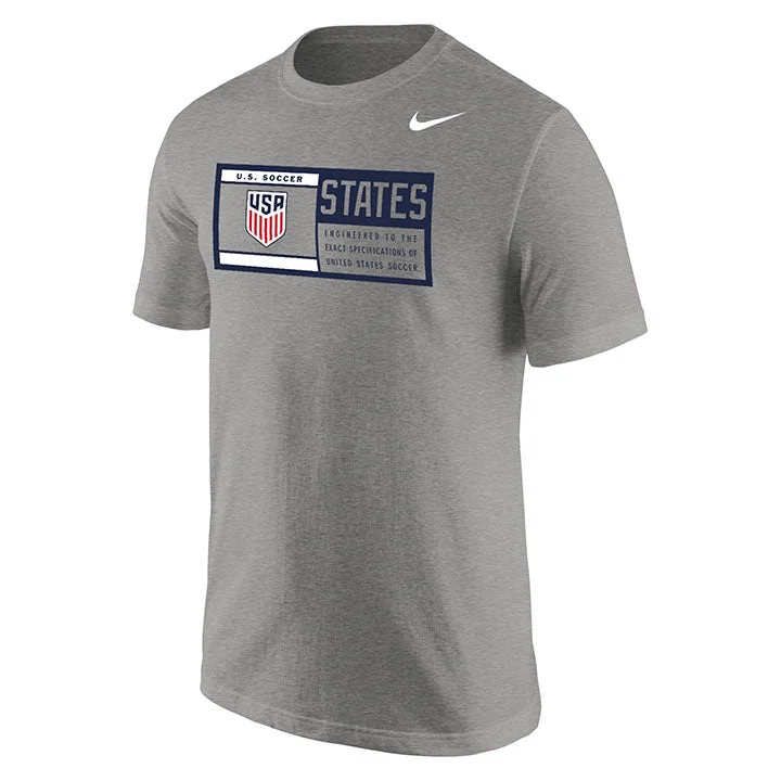 Men's Nike USMNT Jock Tag Grey Tee