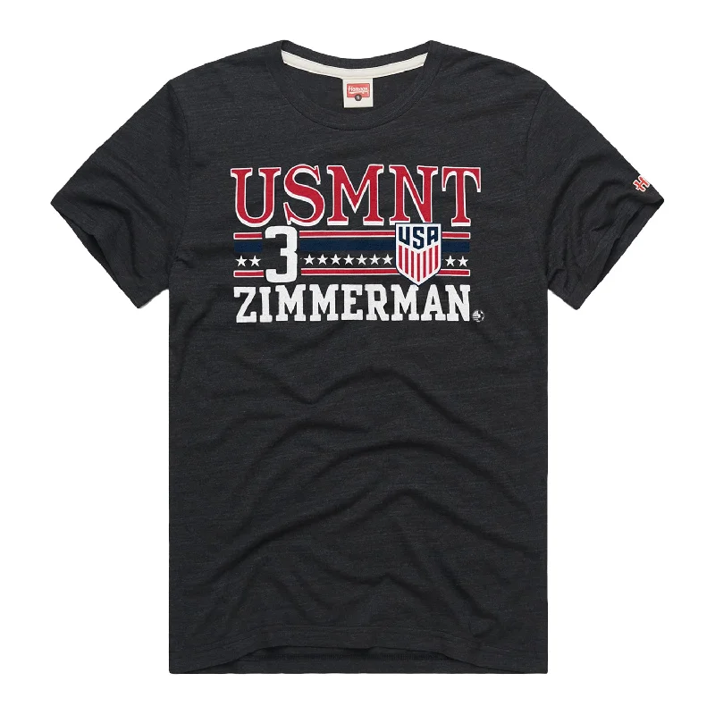 Men's Homage USMNT Zimmerman 3 Black Tee