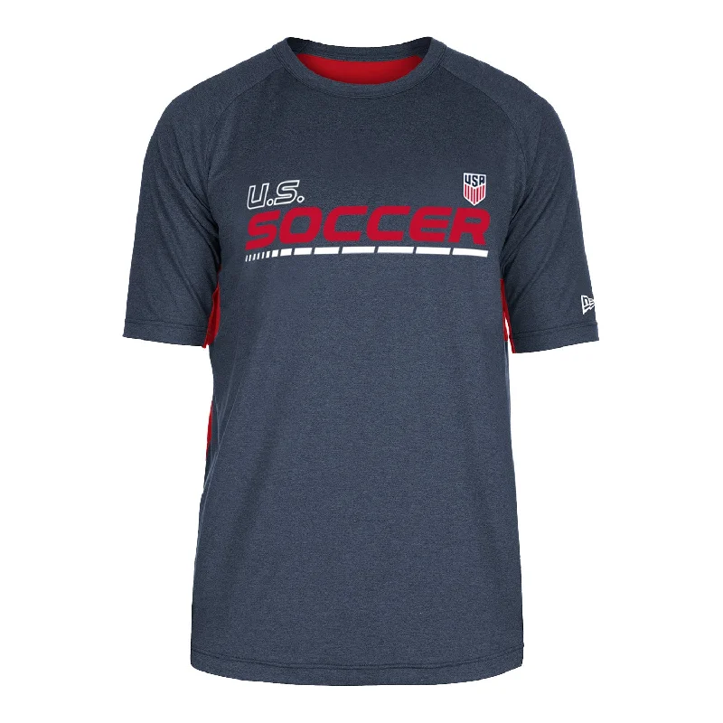 Men's New Era USMNT Brushed Heather Navy Tee