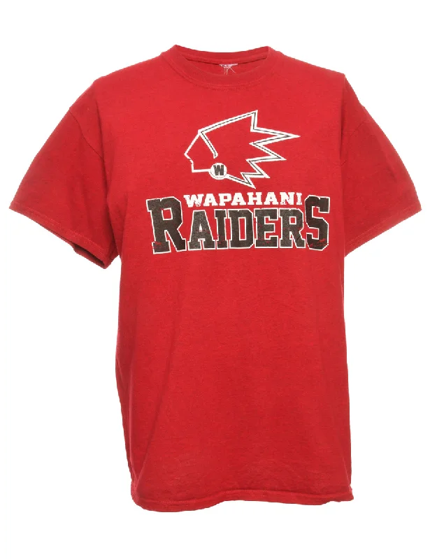 Weekend Extravaganza: Shop Now Wapahani Raiders Red Sports T-shirt - L