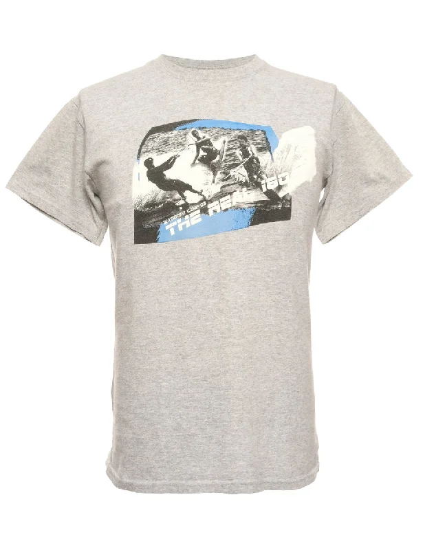 Lowest Price Waterski Printed T-shirt - L