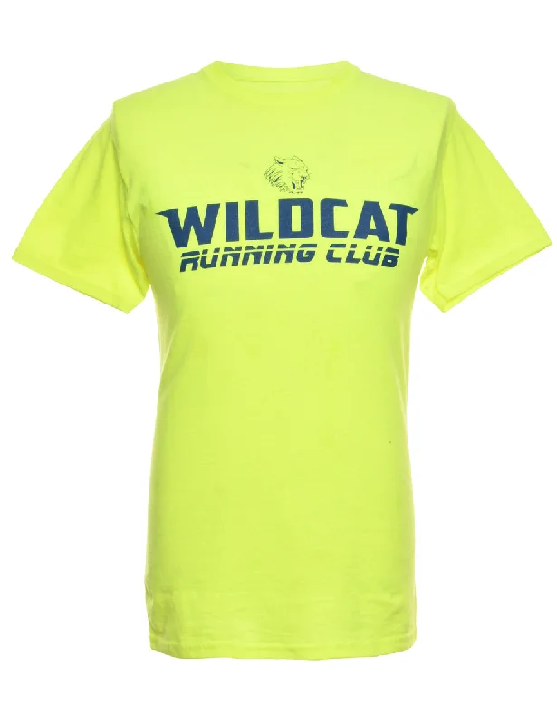 Weekend Shopping Bliss Wildcats Lime Green Sports T-shirt - M